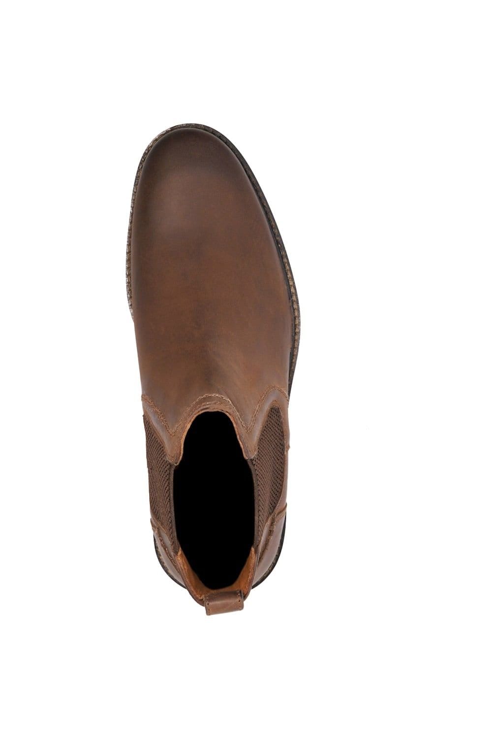 Dune London Dune London Men's Wide Fit 'Chorleys' Leather Chelsea Boots in Brown - 4