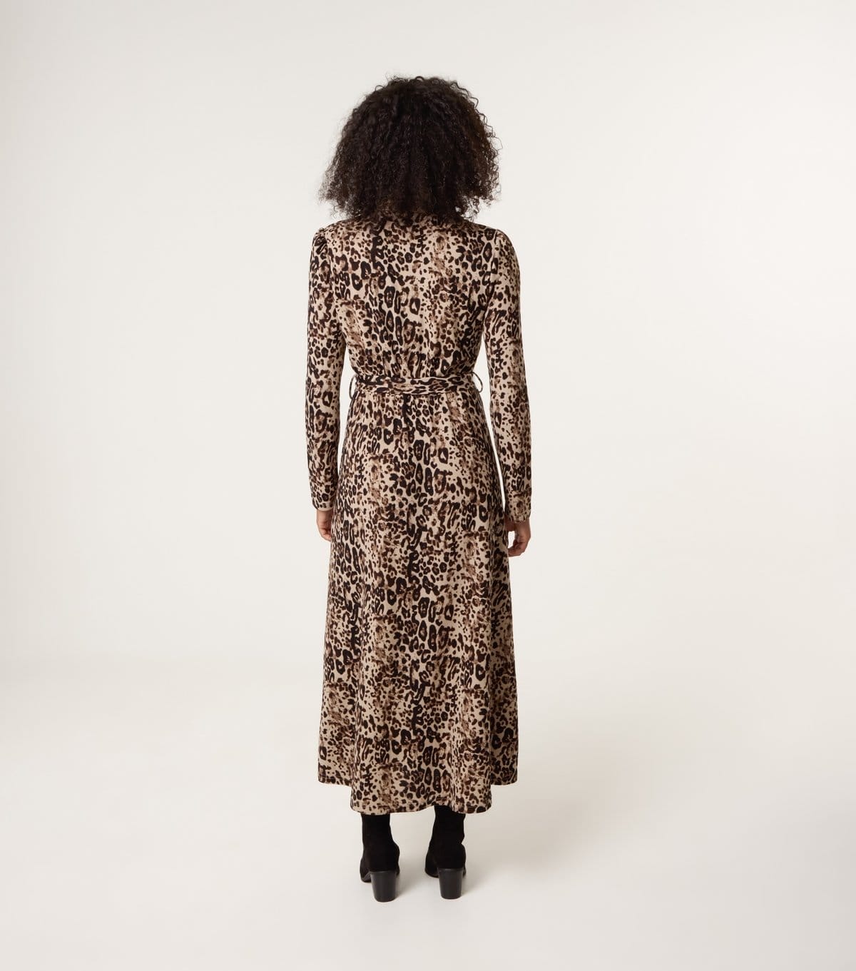 Blue Vanilla Women's Brown Animal Print Midi Shirt Dress Blue Vanilla New Look - 4