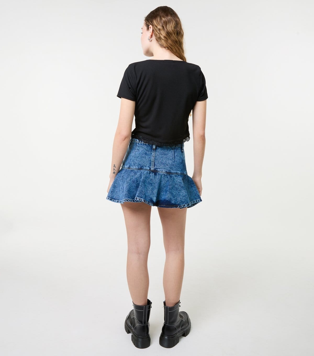 Pink Vanilla Women's Blue Denim Flip Skirt Pink Vanilla New Look - 4