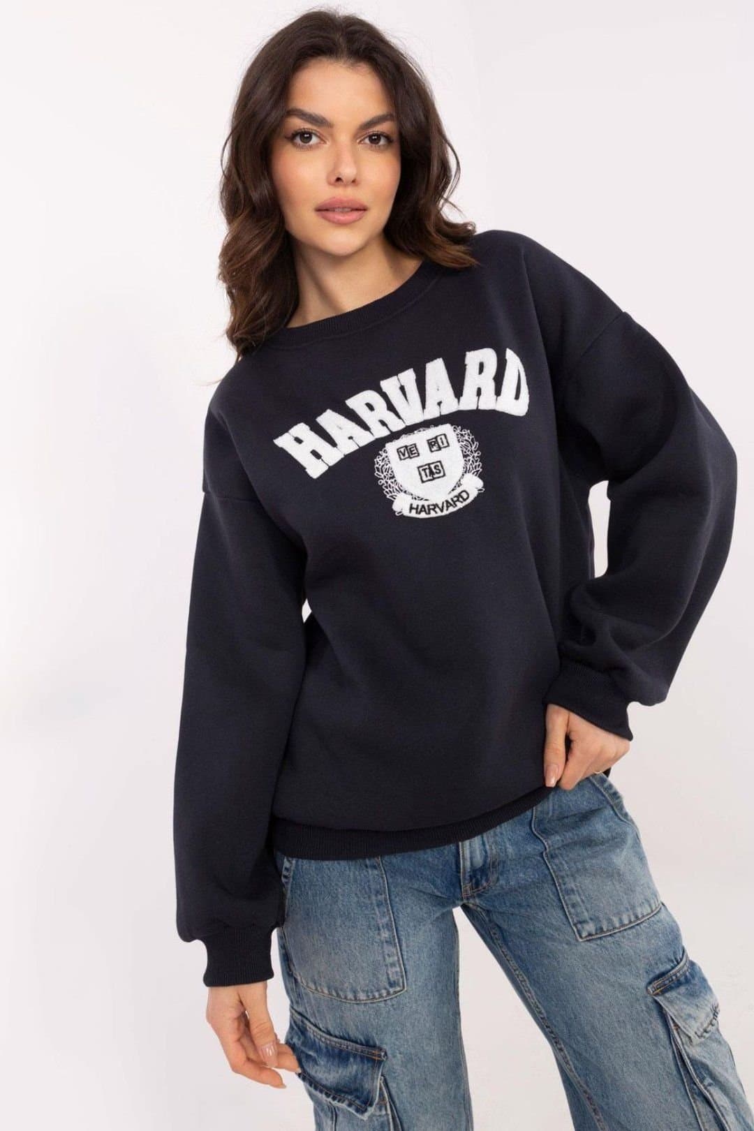Love Lace Love Lace Women's Insulated Cotton Blend Casual Sweatshirt in Navy