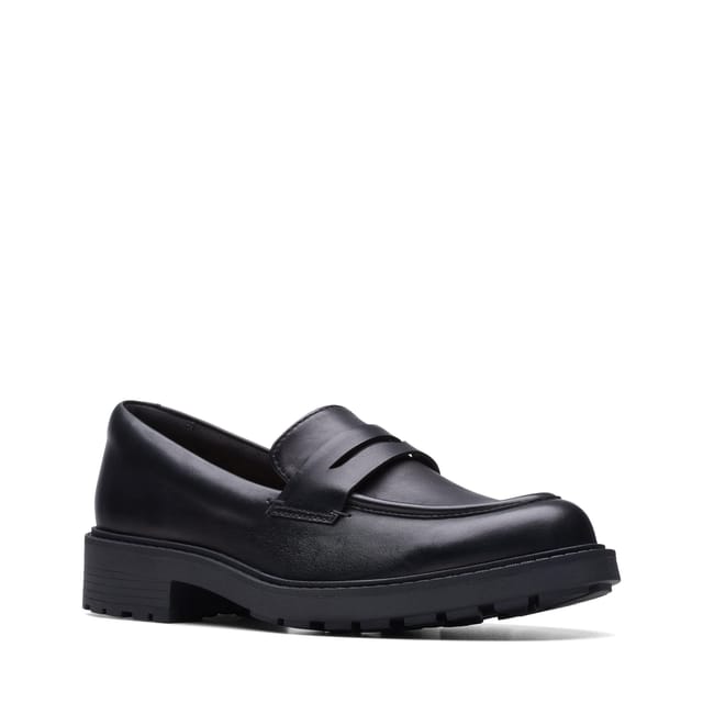 Clarks Clarks Women's Orinoco 2 Penny Loafer Black Leather Loafers - 2