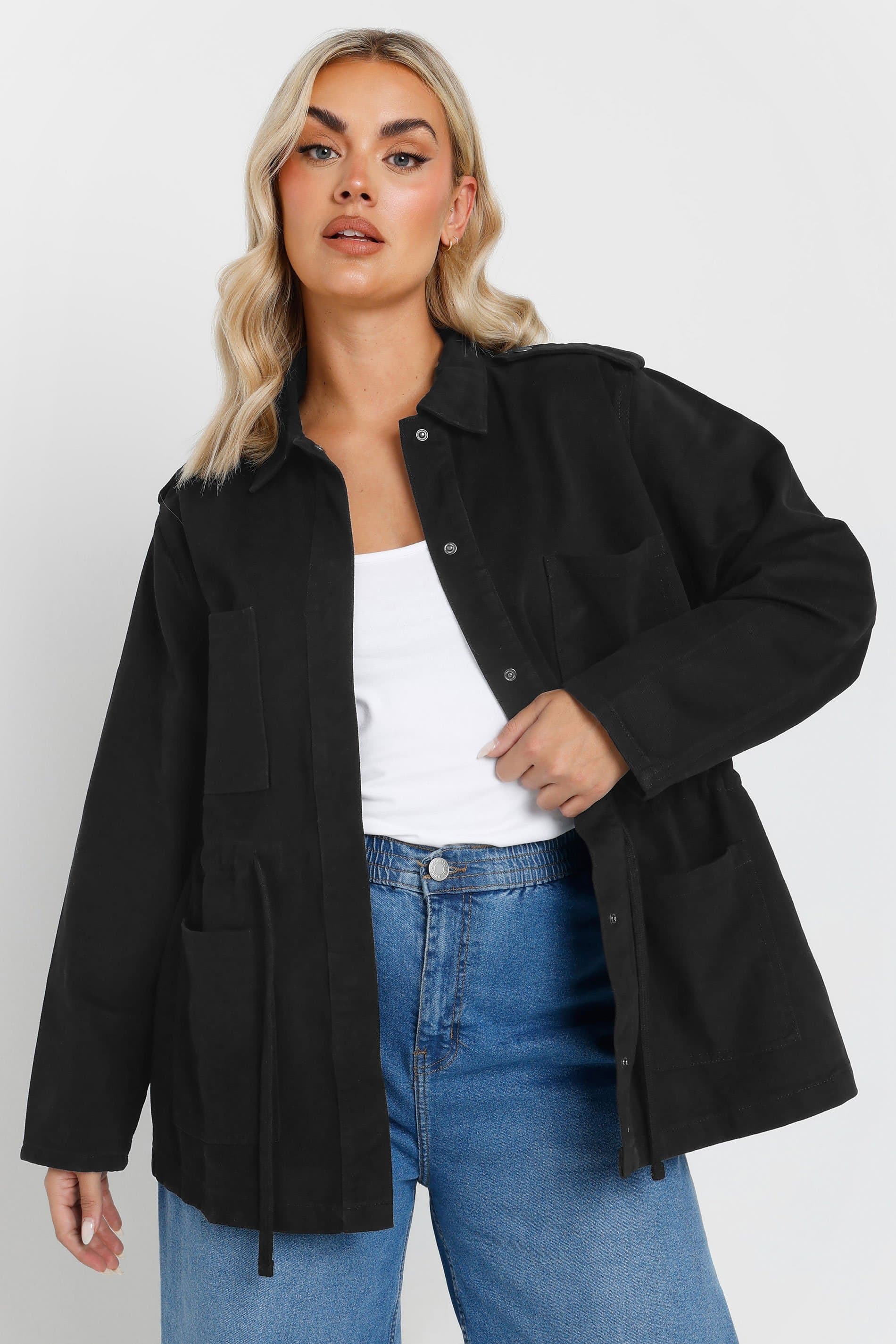 Yours Plus Size Chocolate Brown Carpenter Jacket