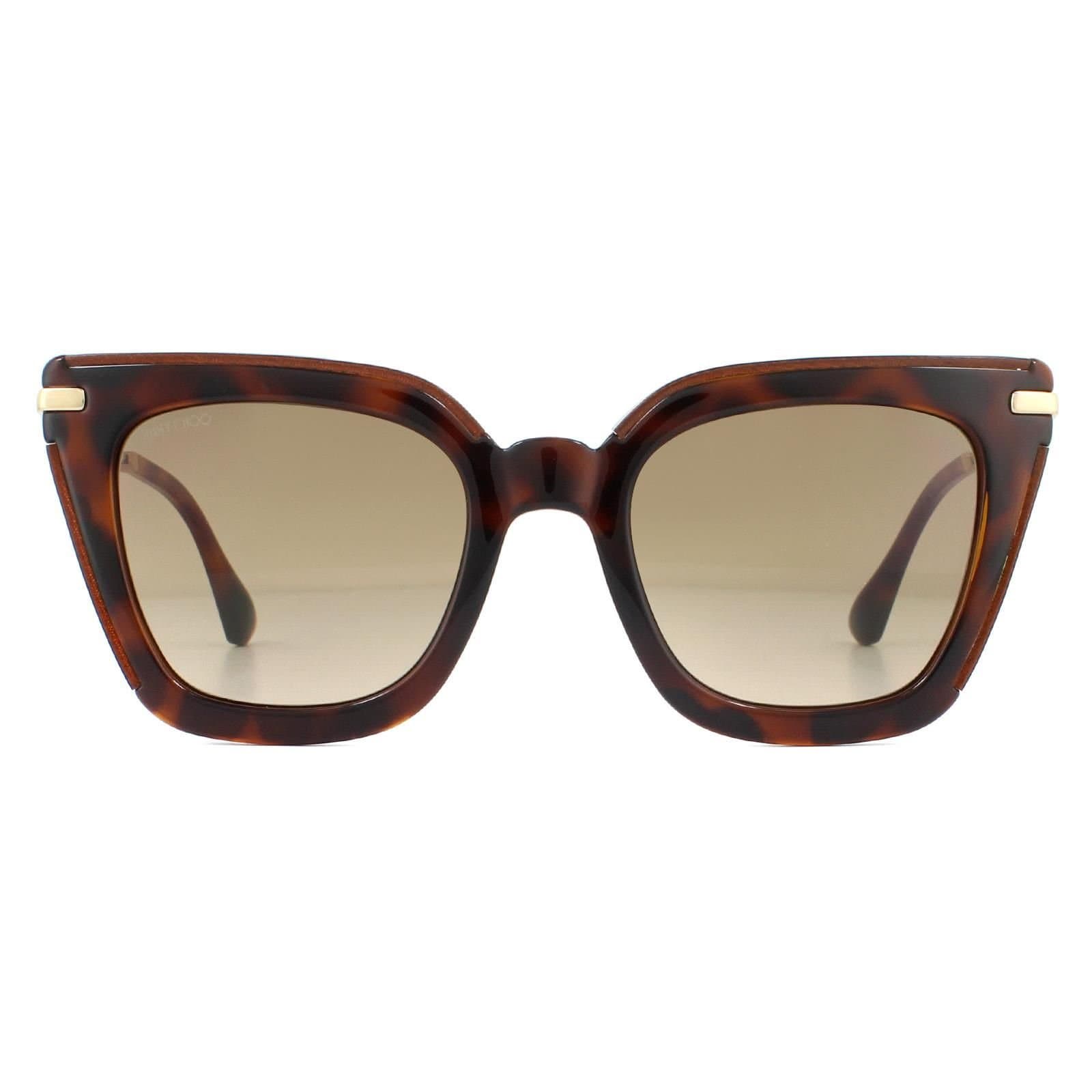 Jimmy Choo Jimmy Choo Women's Square Glitter Havana Brown Gradient Sunglasses