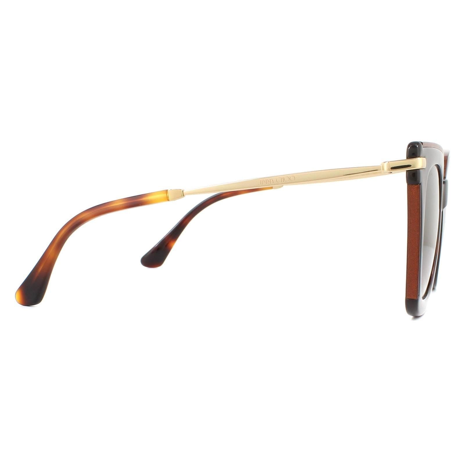 Jimmy Choo Jimmy Choo Women's Square Glitter Havana Brown Gradient Sunglasses - 4