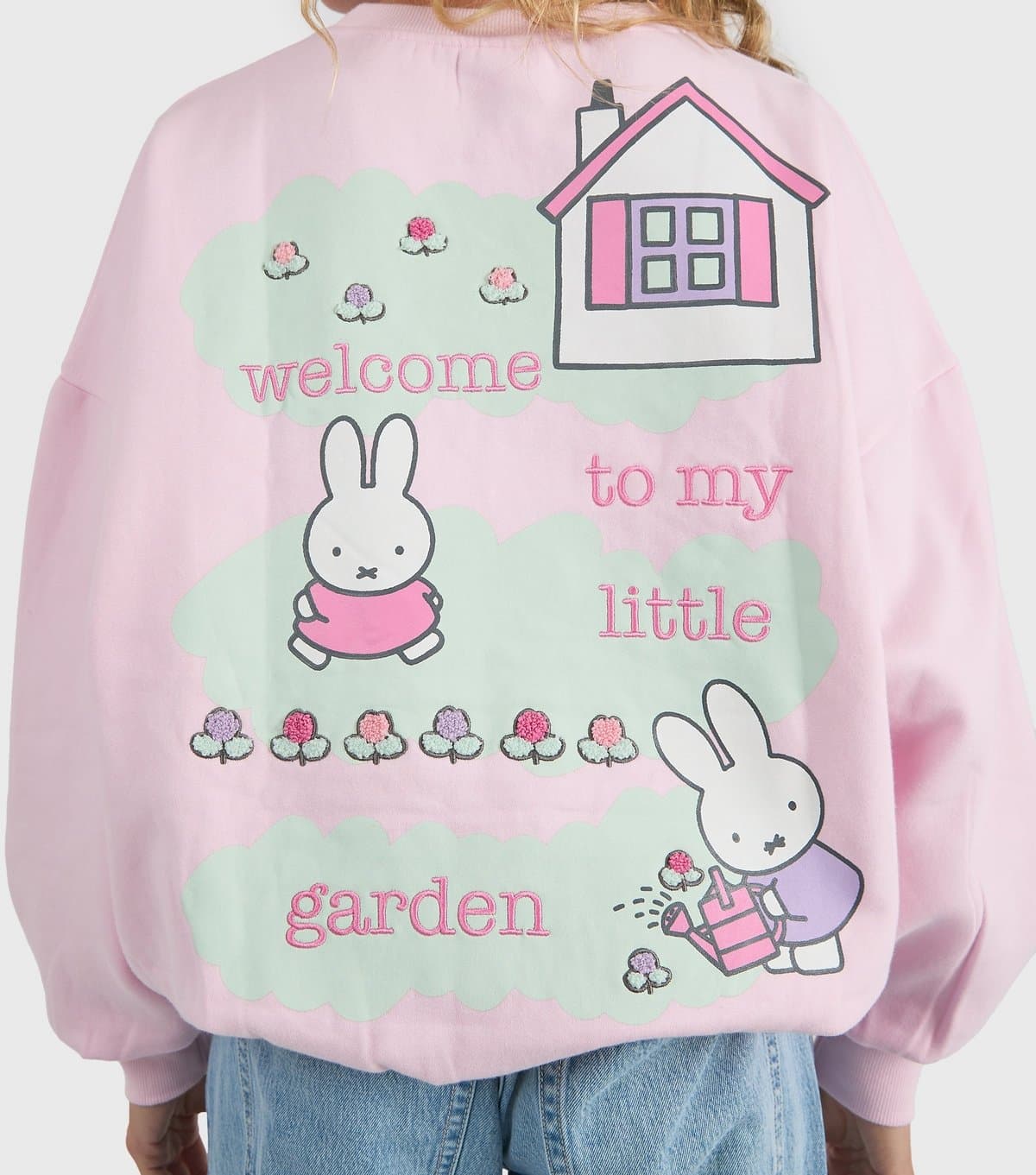 Skinnydip Women's Pink Miffy Little Garden Sweatshirt Skinnydip New Look