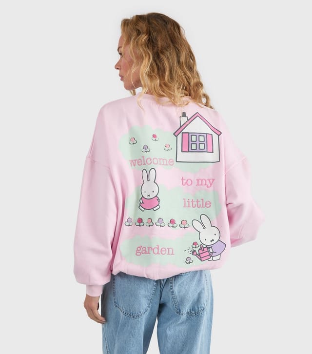 Skinnydip Women's Pink Miffy Little Garden Sweatshirt Skinnydip New Look - 3