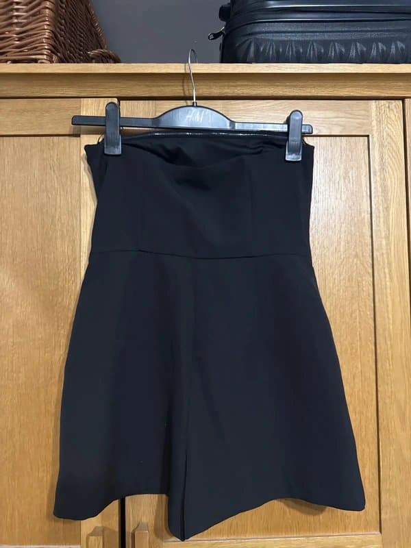Bershka Bershka tailored suit style bandeau strapless playsuit