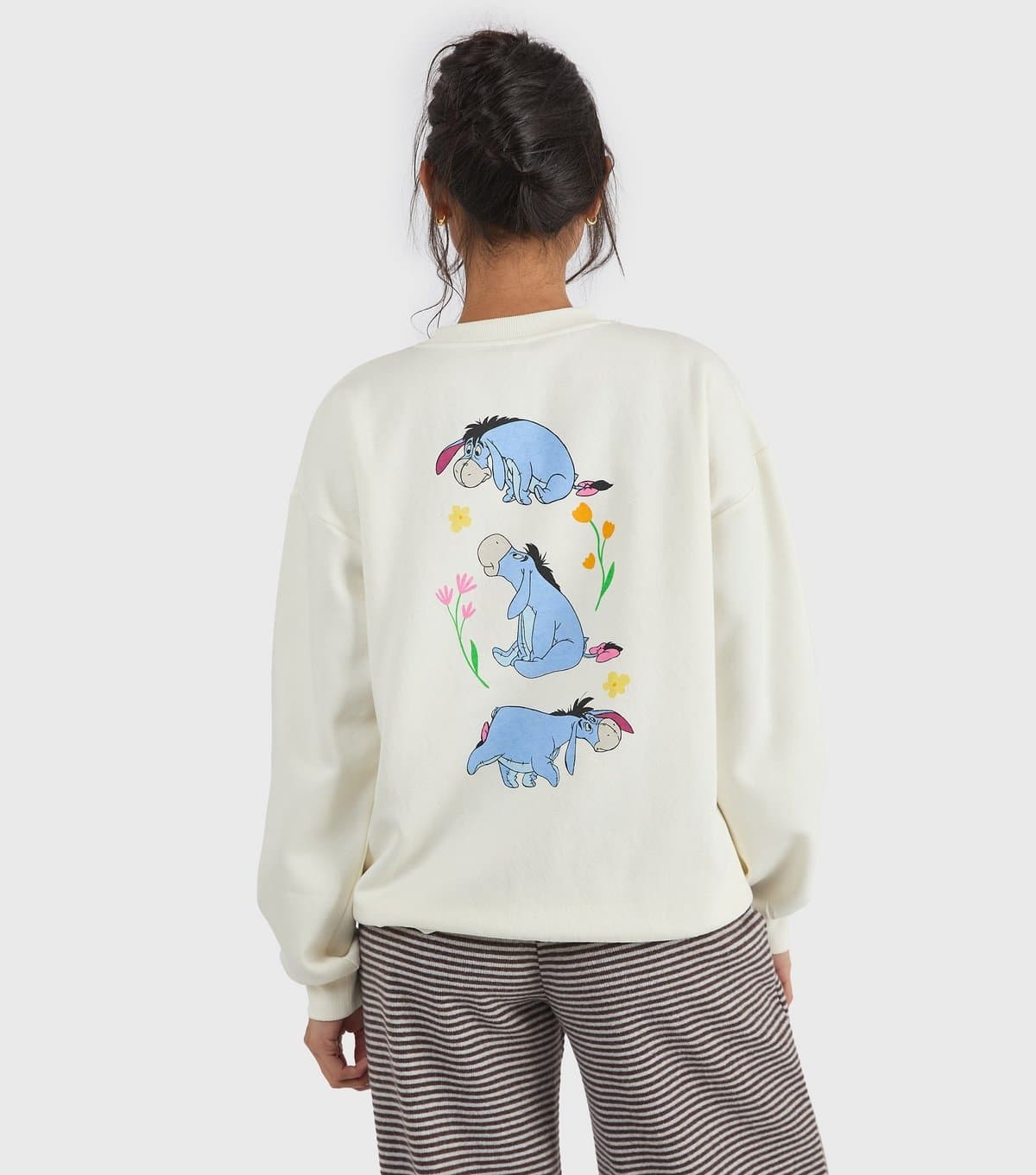 Skinnydip Women's Skinny Dip White Disney Eeyore Print Sweatshirt Skinnydip New Look