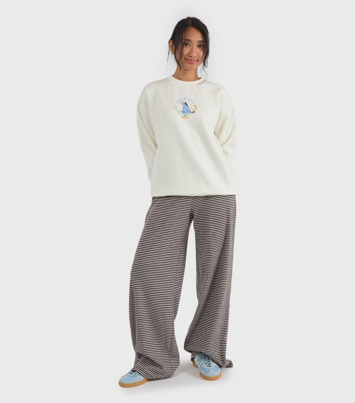 Skinnydip Women's Skinny Dip White Disney Eeyore Print Sweatshirt Skinnydip New Look - 3