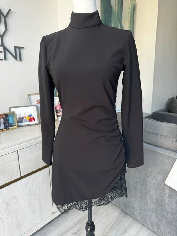 SistaGlam Gorgeous black Lace trimmed dress (8)