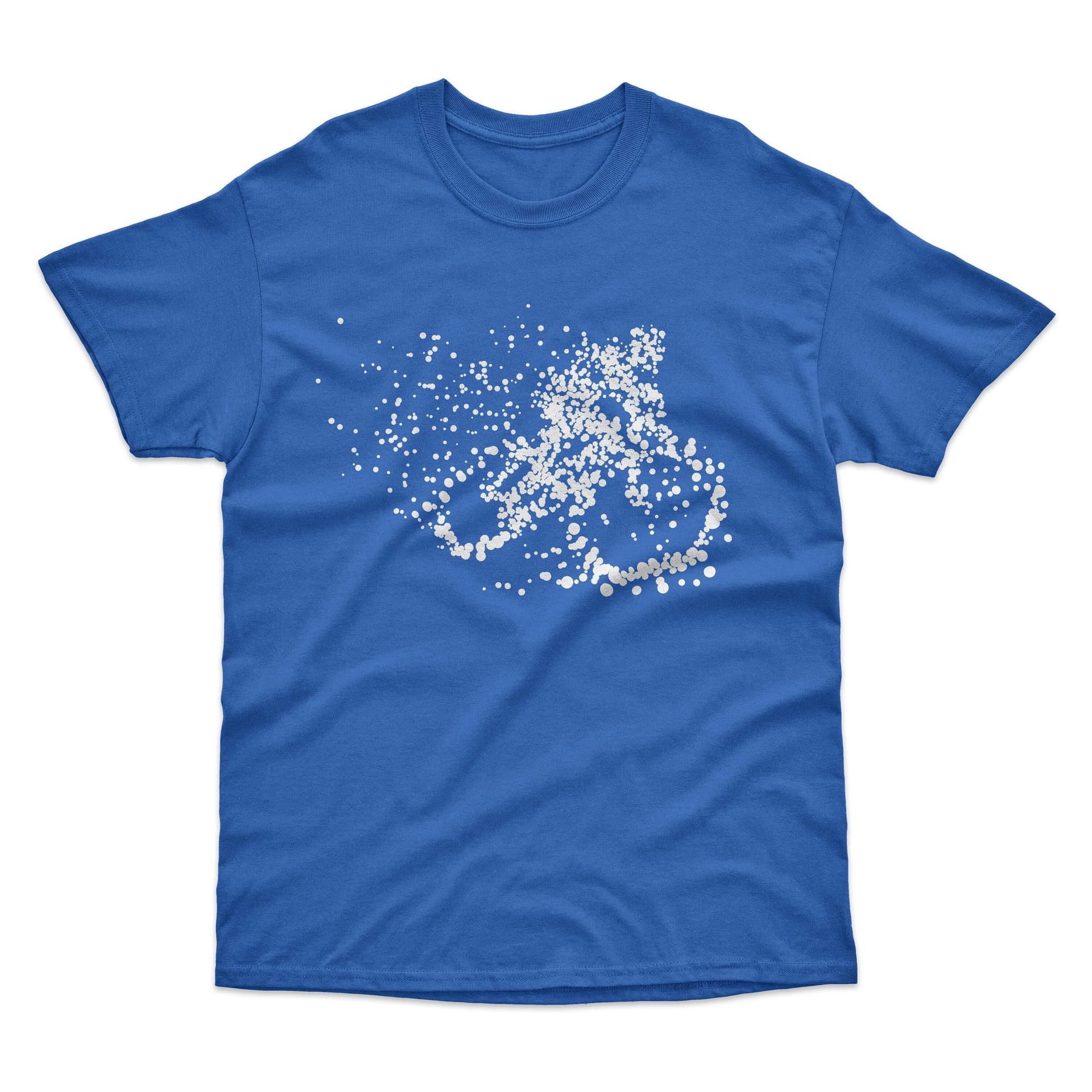 Bad Zebedee Bad Zebedee Men's Particle Dot Cyclist T-Shirt in Royal