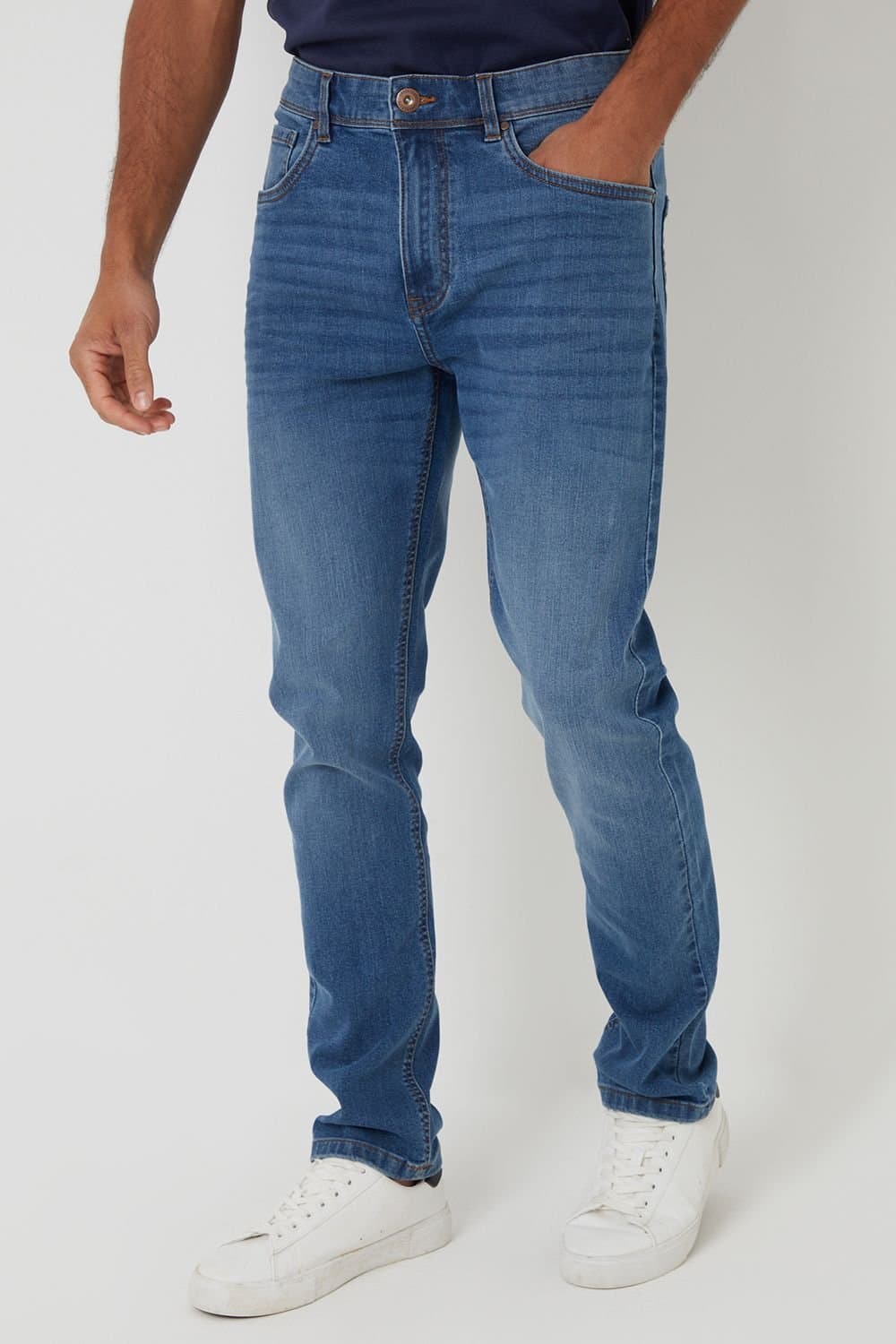Threadbare Threadbare Men's 'Islington' Slim Fit Jeans With Stretch in Pale Blue