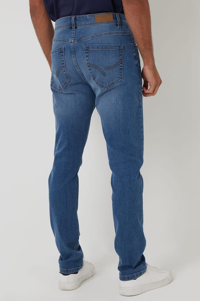 Threadbare Threadbare Men's 'Islington' Slim Fit Jeans With Stretch in Pale Blue - 2