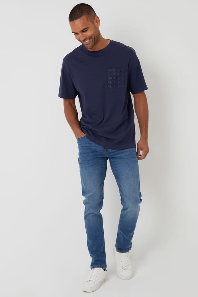 Threadbare Threadbare Men's 'Islington' Slim Fit Jeans With Stretch in Pale Blue - 3