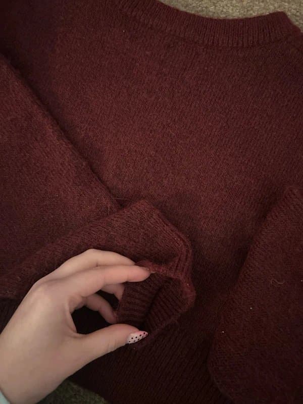 ASOS Design Cropped thick burgundy jumper