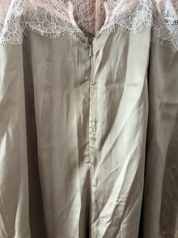 ASOS Design Khaki Silky Lace Jumpsuit Size 10