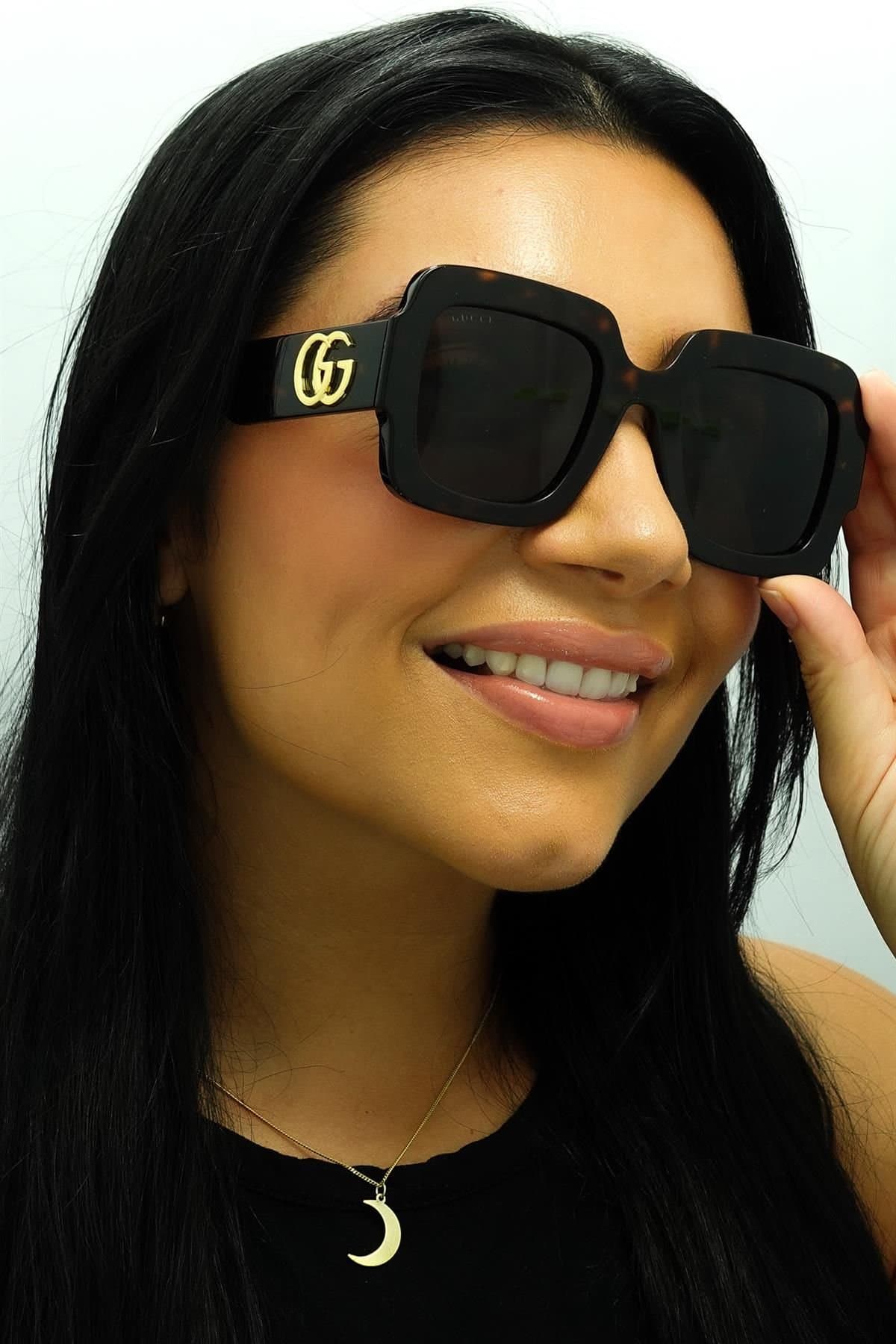 Gucci Gucci Women's Square Havana Brown GG1547S