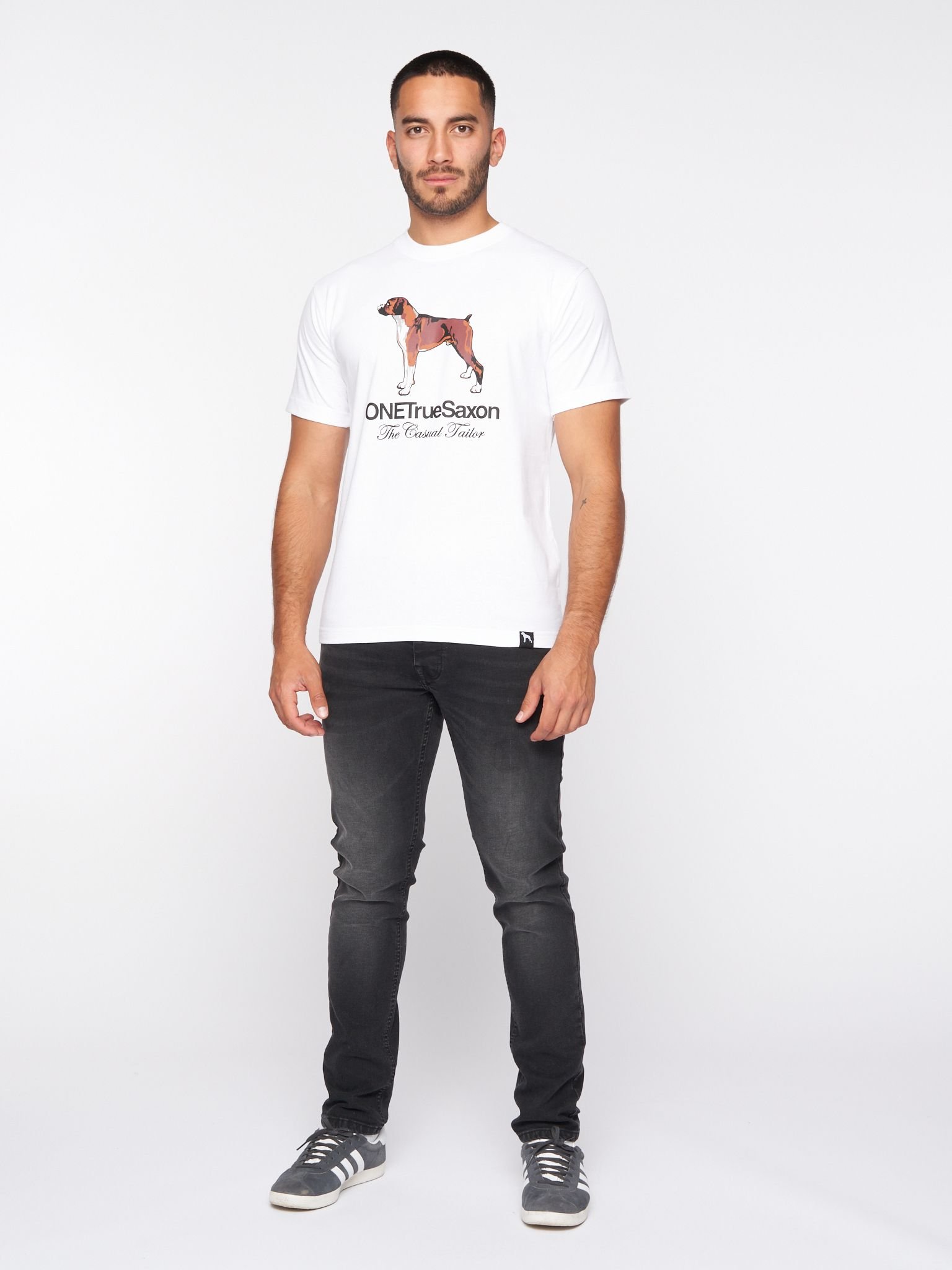 One True Saxon One True Saxon Men's Dawg T-Shirt in White - 3