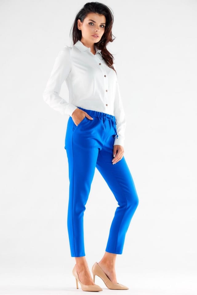 Love Lace Love Lace Women's Awama Casual Drawstring Pocket Trousers Poland in Blue - 2
