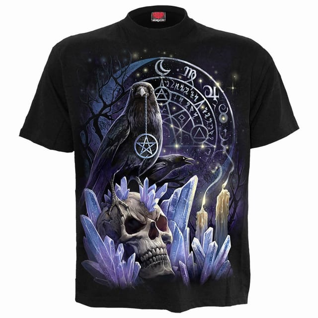 Spiral Direct Spiral Direct Men's Witchcraft Back Print T-Shirt in Black - 2