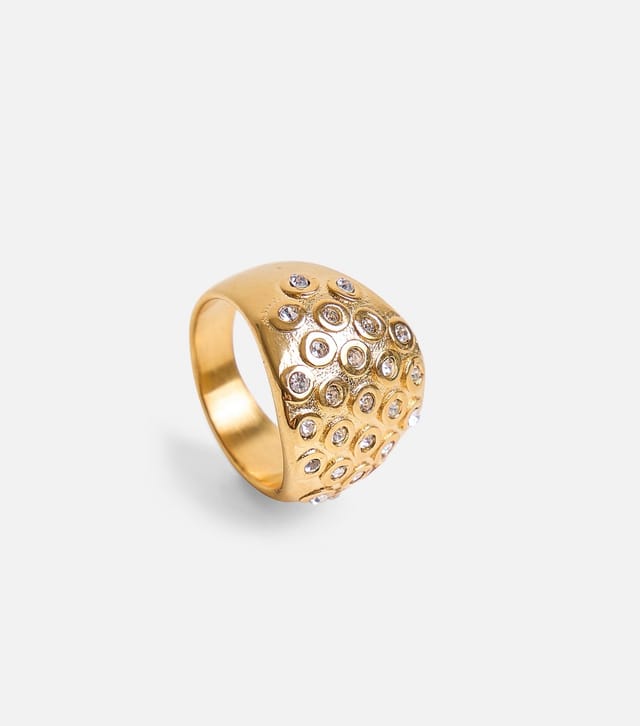 Public Desire Gold Tone Diamanté Detail Ring Public Desire New Look - 3