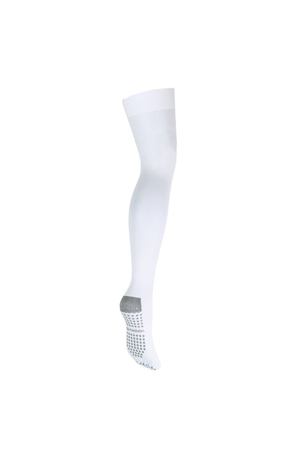 Medalin Medalin Men's Non Slip Thigh High Stockings in White