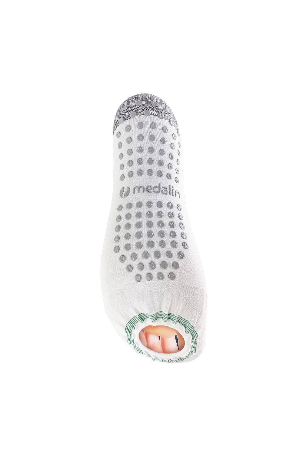 Medalin Medalin Men's Non Slip Thigh High Stockings in White - 4