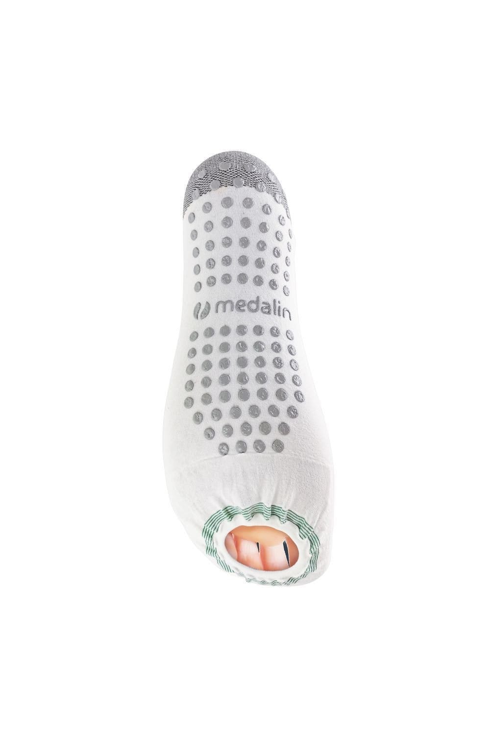 Medalin Medalin Men's Non Slip Thigh High Stockings in White - 4