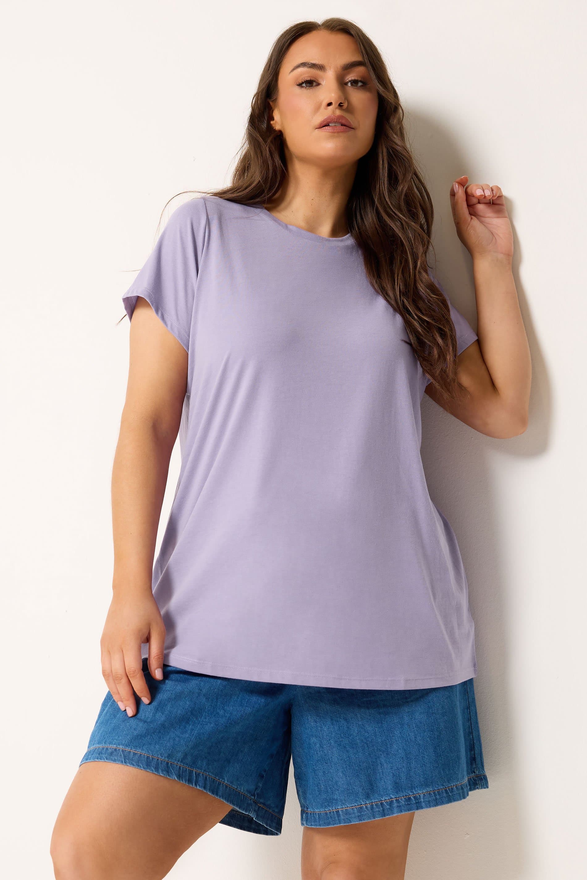 Yours Plus Size Purple Short Sleeve Core Tshirt