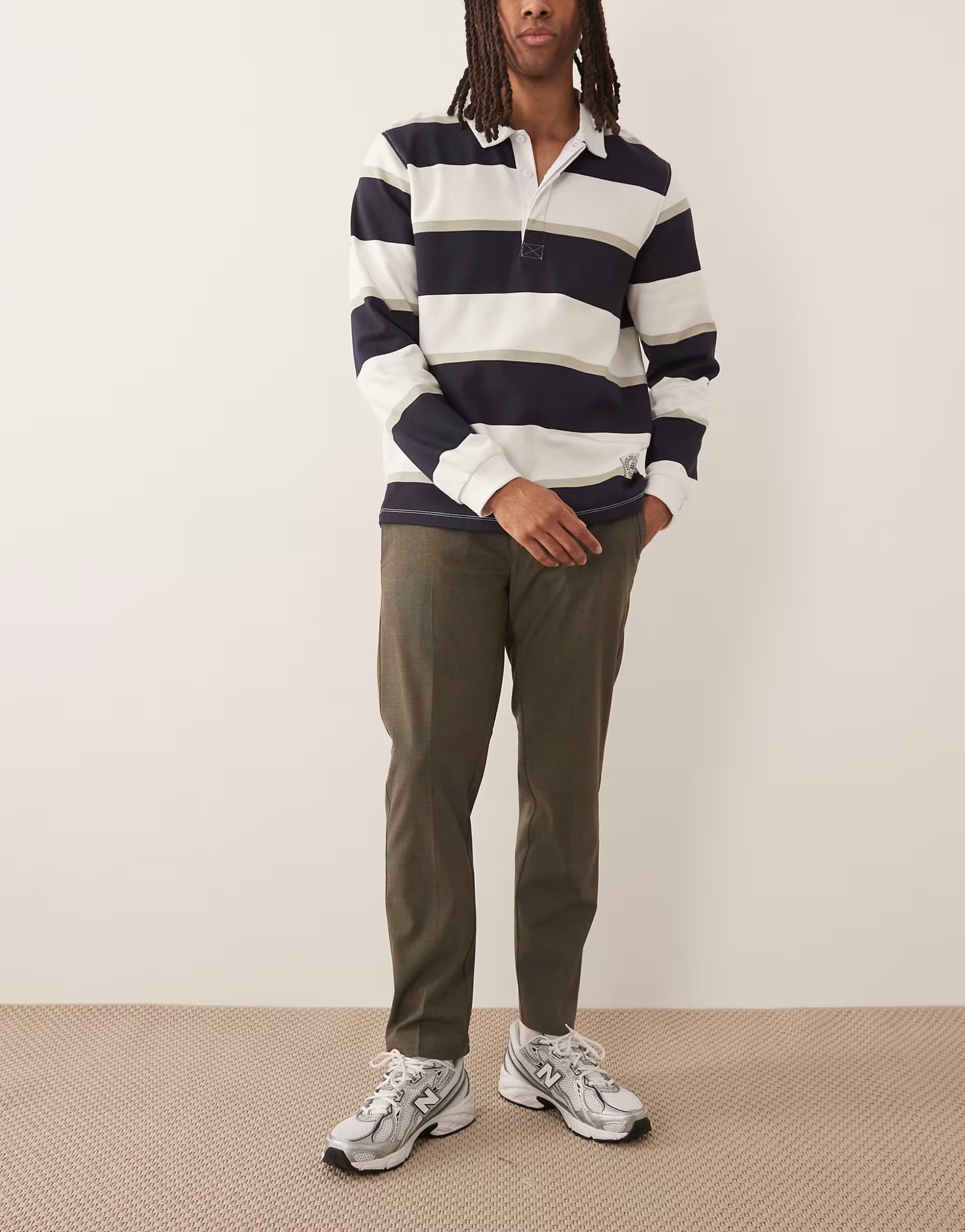 ASOS ASOS Sage Green Pleated Front Trousers