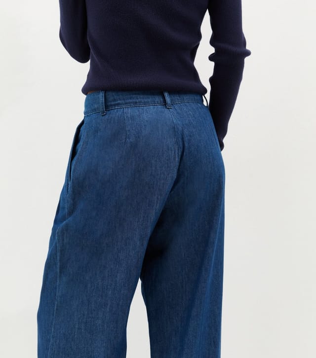 New Look Women's Blue Pleated Wide Leg Trousers New Look - 2
