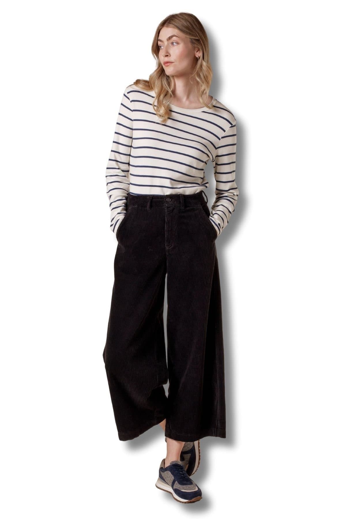 Celtic & Co Celtic & Co Women's Corduroy Crop Culottes in Dark Navy