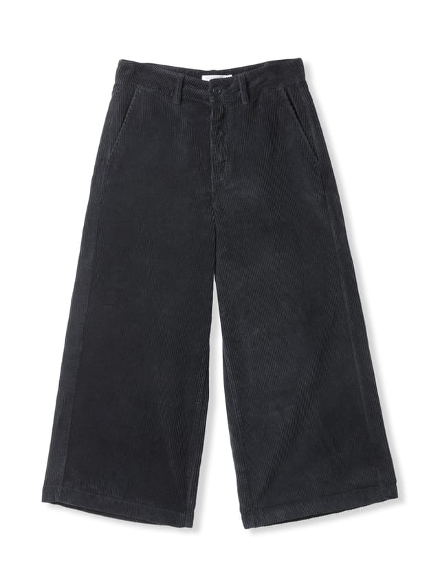 Celtic & Co Celtic & Co Women's Corduroy Crop Culottes in Dark Navy - 2