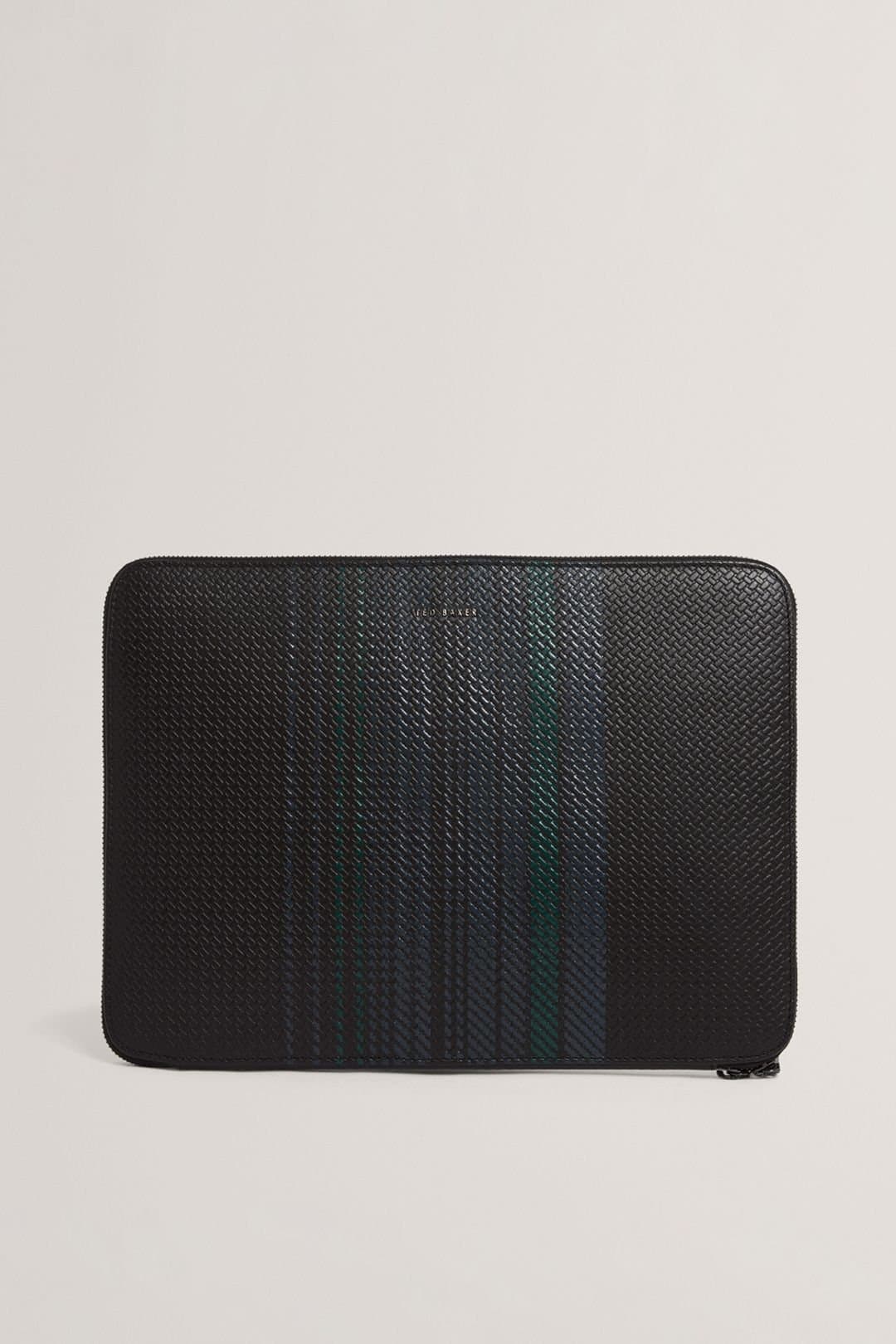 Ted Baker Ted Baker Men's WILTONS Printed Weave 13 Inch Laptop Case Black