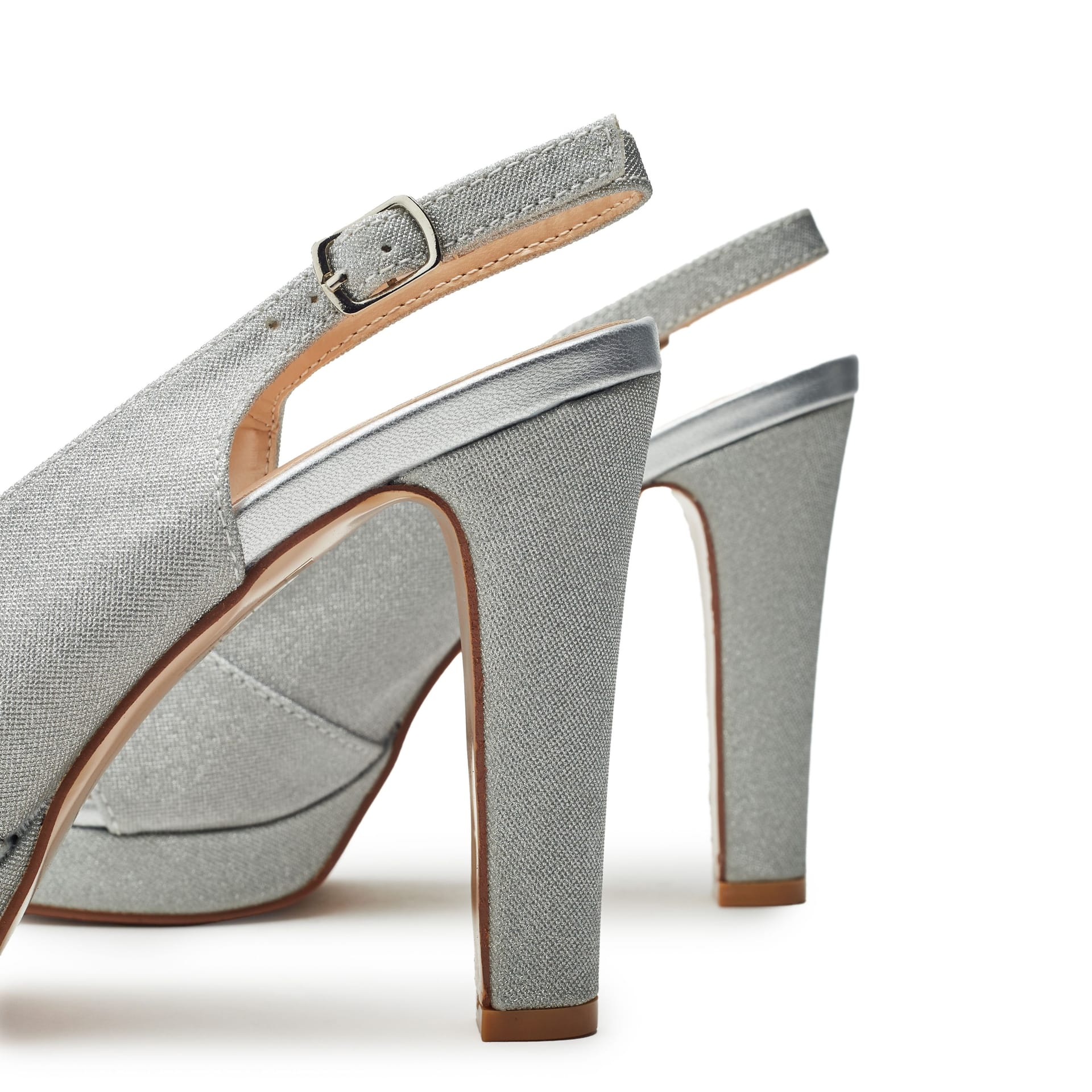 b.soleful b.soleful Women's 'Lilora' Porvair Sandals in Silver - 4