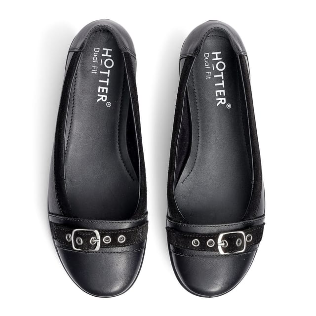 Hotter Hotter Women's Wide Fit 'Sparrow' Shoes in Black - 3
