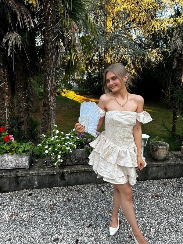 ASOS ASOS luxe jacquard bandeau mini dress with bows