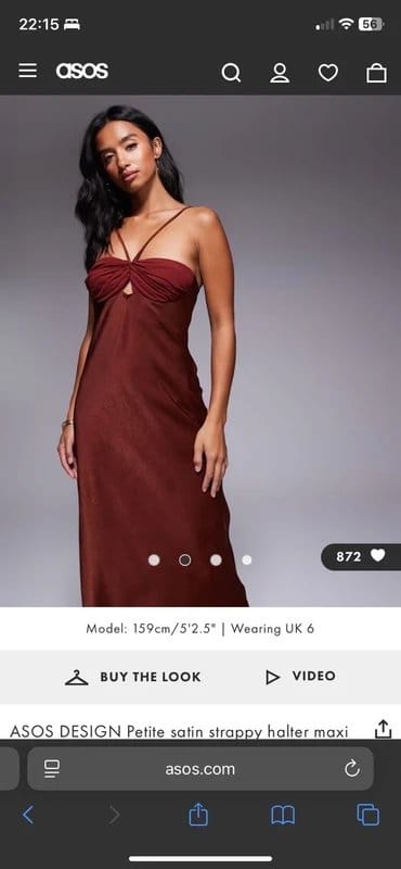 ASOS Design Red satin dress - 1
