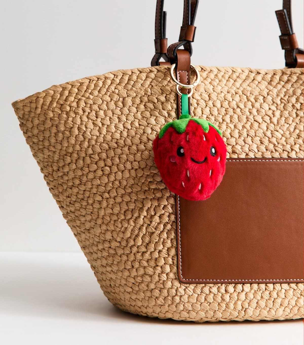 New Look Bright Red Plush Strawberry Bag Charm New Look