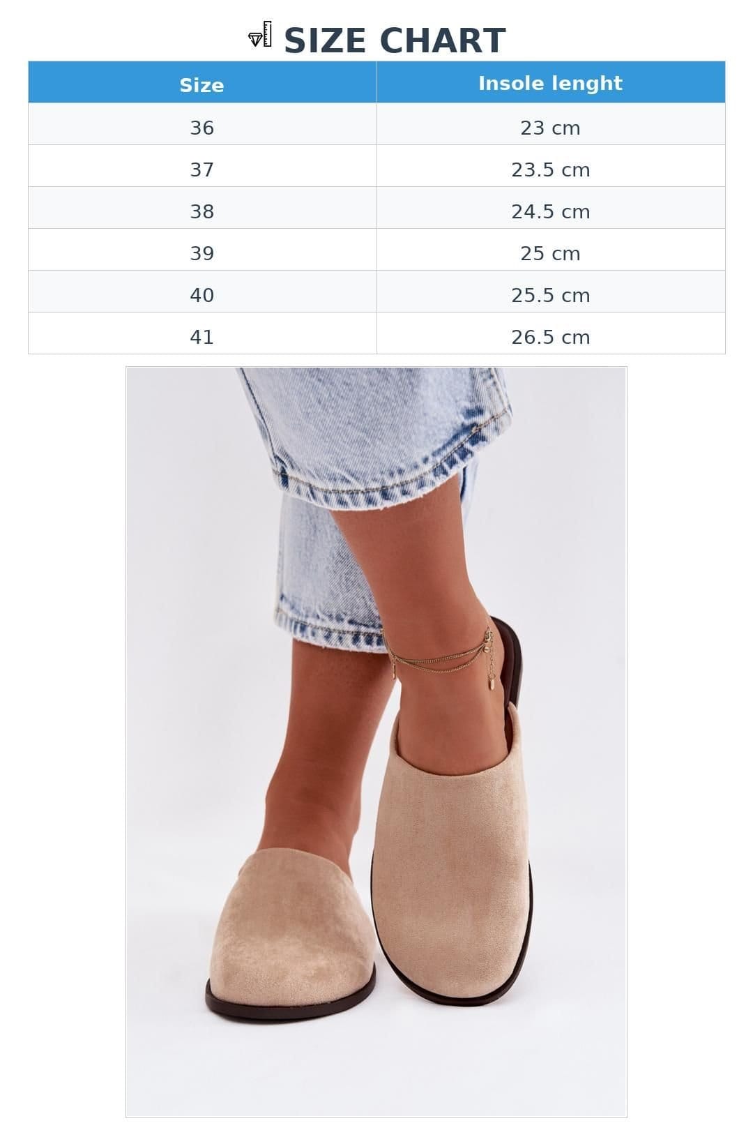 Love Lace Love Lace Women's Classic Faux Suede Flat Slip On Slippers with Rounded Toe in Beige - 4