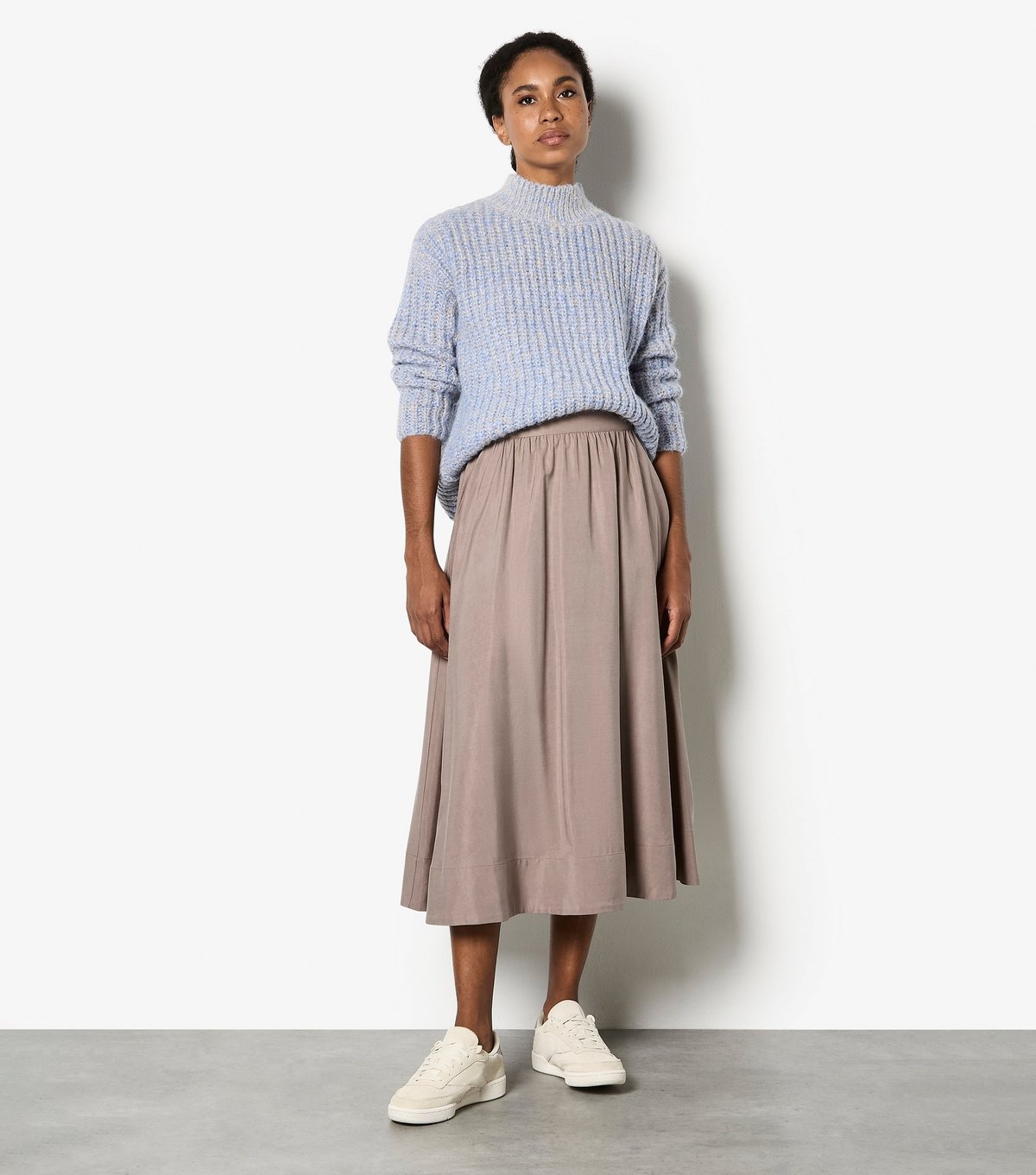 Apricot Women's Pale Blue Fisherman Mixed Knit Yarn Jumper Apricot New Look - 2