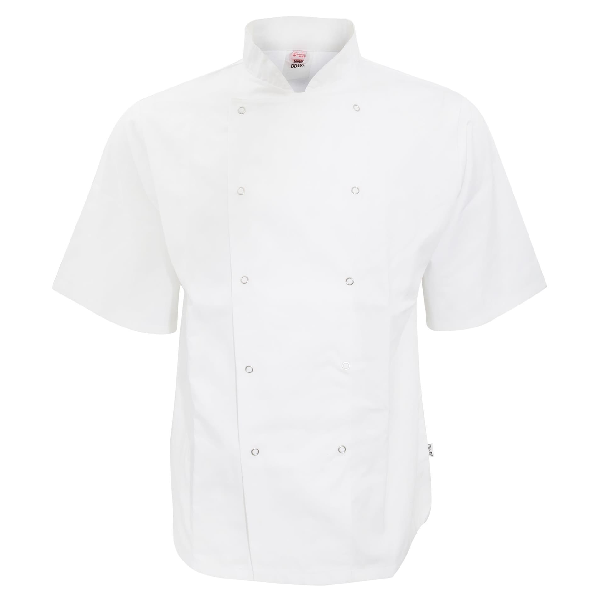 Afd AFD Men's Short Sleeve Chefs Jacket in White