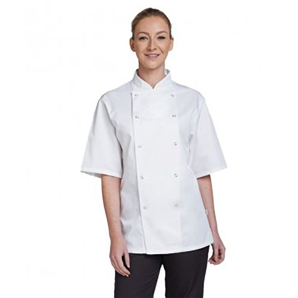 Afd AFD Men's Short Sleeve Chefs Jacket in White - 4