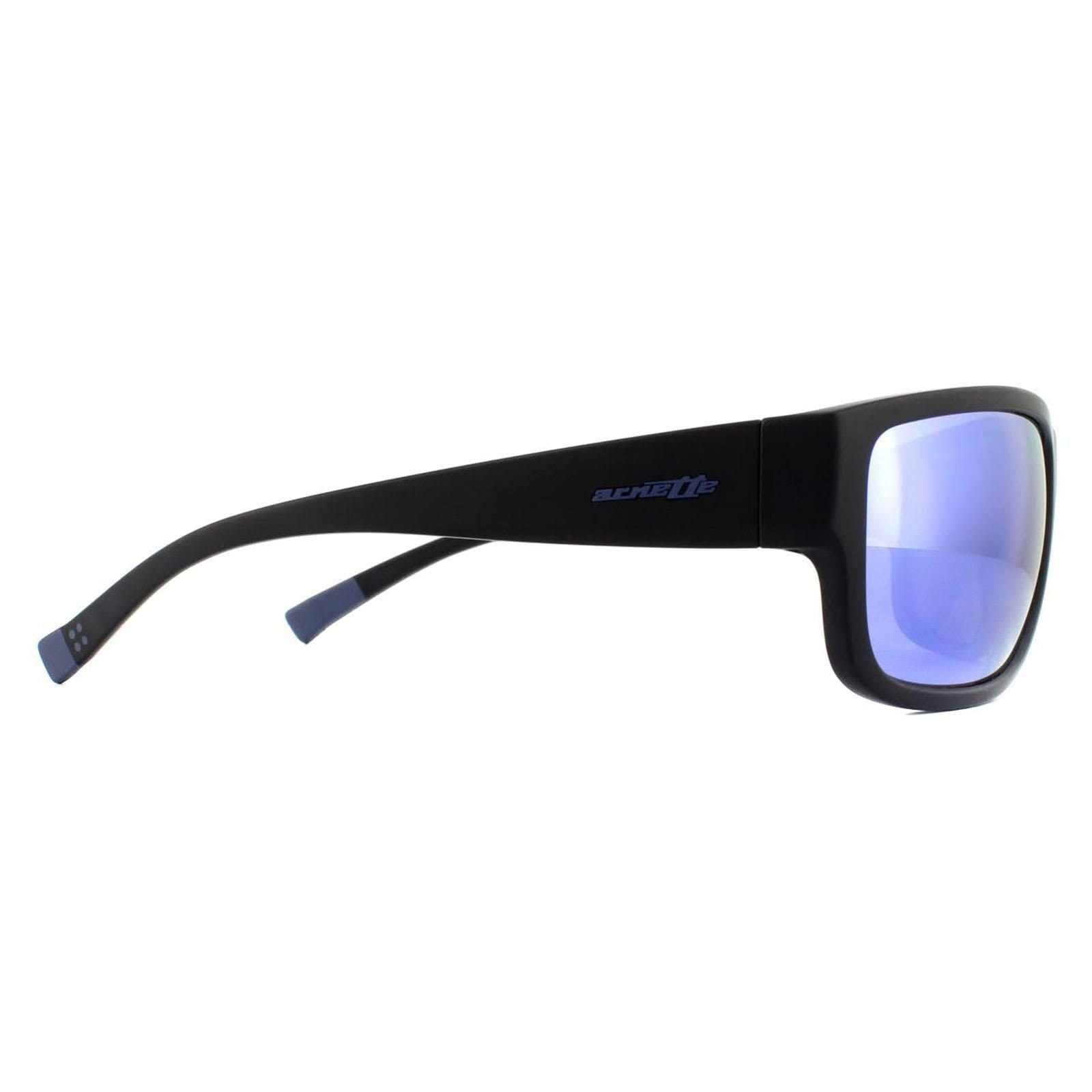 Arnette Arnette Men's Rectangle Matte Black Dark Grey Mirror Water Sunglasses - 4
