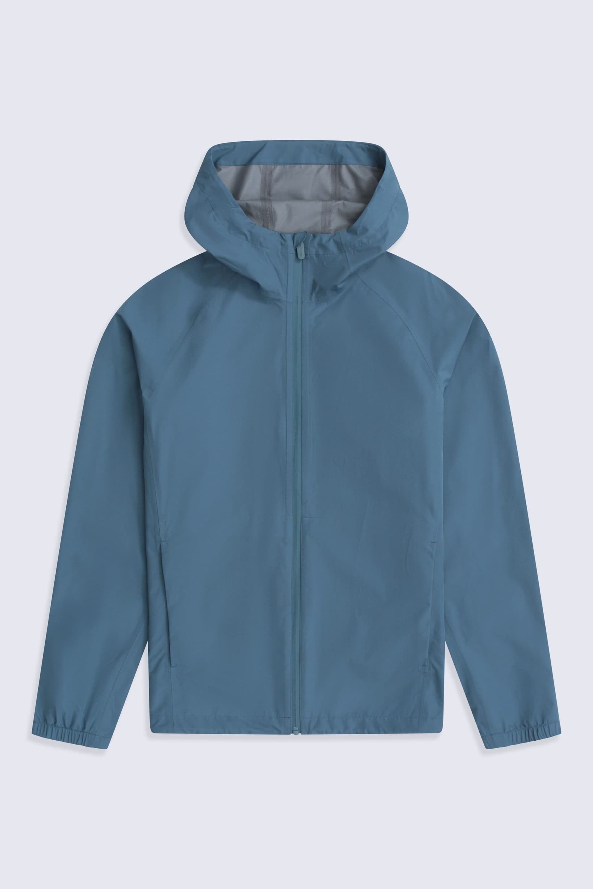 Animal Animal Men's 'Reid' Active 2.5 Layer Waterproof Taped Seams Packable Hooded Jacket in Blue