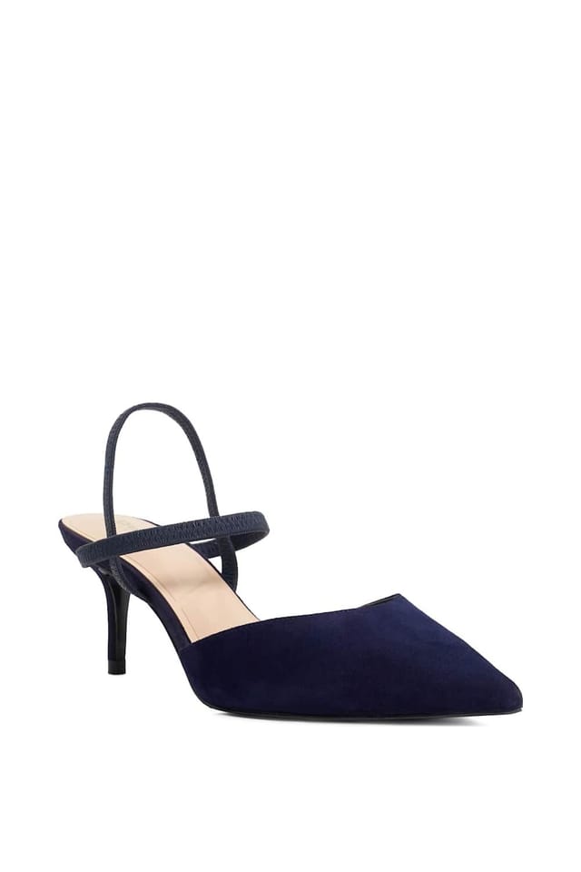 Dune London Dune London Women's Wide Fit 'Classical' Suede Strappy Heels in Blue - 2
