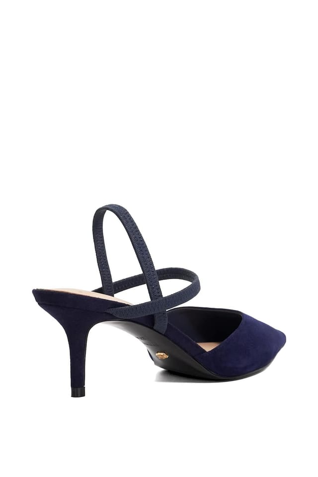 Dune London Dune London Women's Wide Fit 'Classical' Suede Strappy Heels in Blue - 3