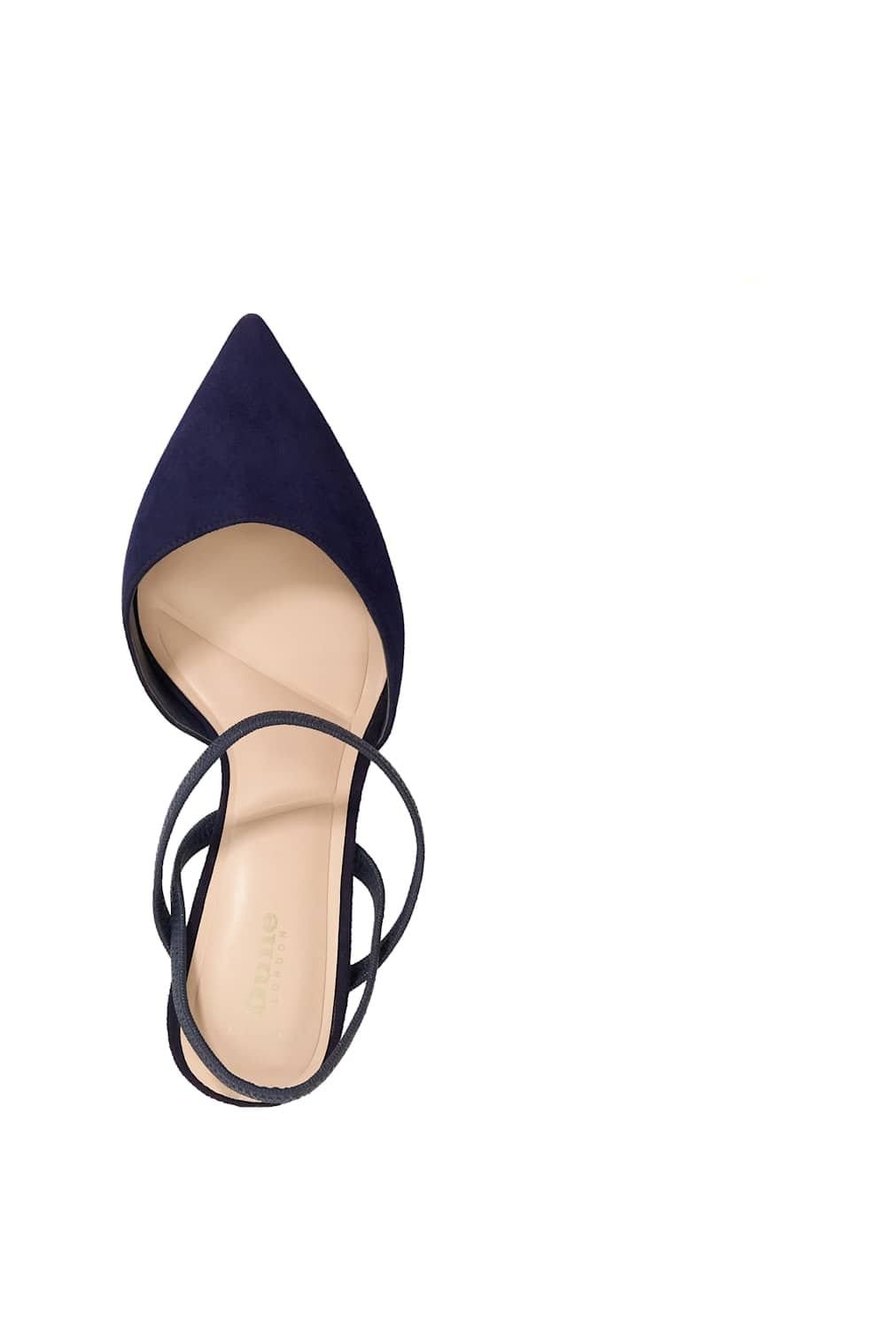 Dune London Dune London Women's Wide Fit 'Classical' Suede Strappy Heels in Blue - 4