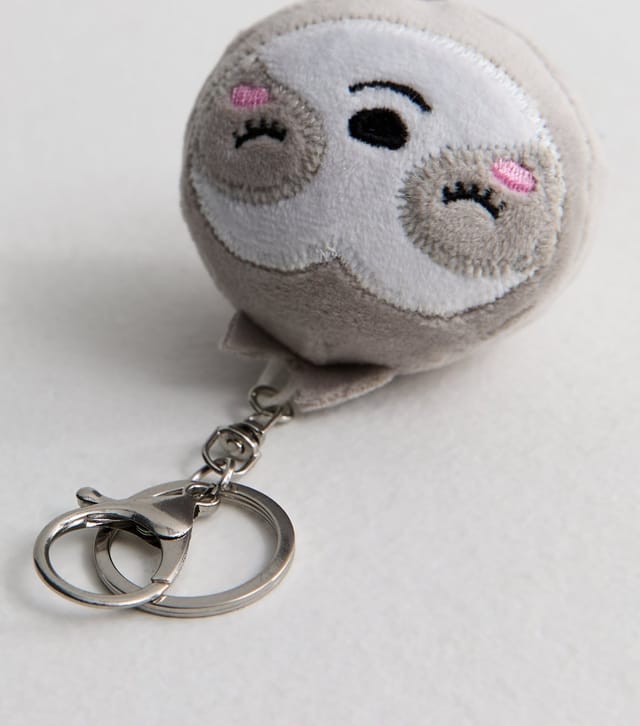 New Look Grey Sloth Key Ring New Look - 2