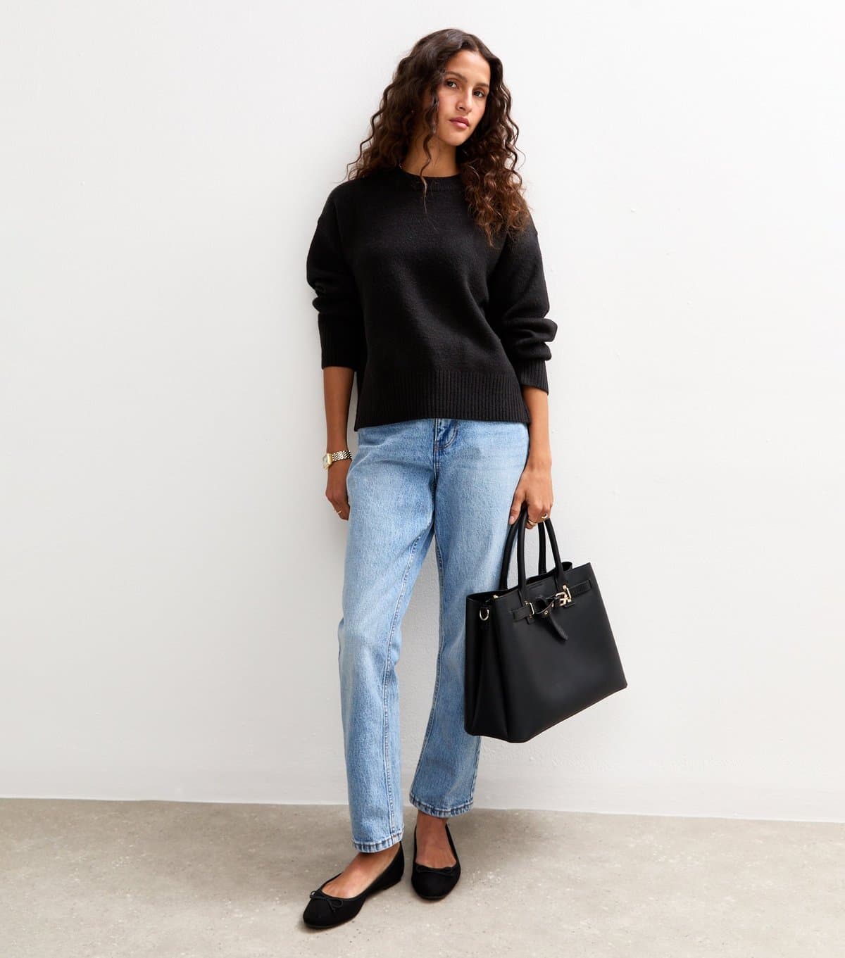 New Look Women's Black Crew Neck Jumper New Look